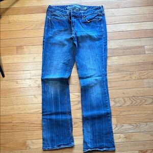 Express Women's Boot Cut Jeans in Deep Blue